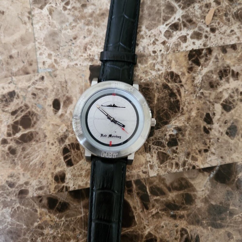 2012 BATTLESHIP MOVIE Premier WATCH By Red Monkey Los Angeles Leather Prop NEW